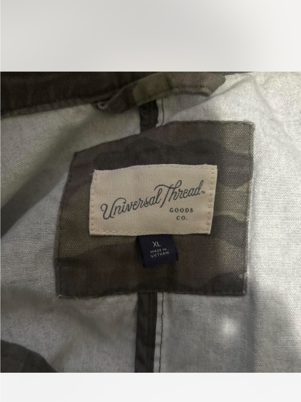 Universal Thread Men's Camo Military Field Jacket - Olive Green